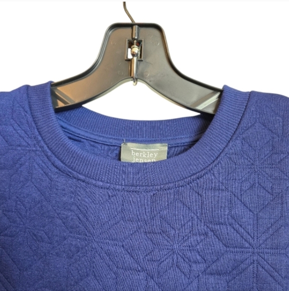 Berkley & Unbranded 2 Sweaters Basket Wave & Textured Stitch Brown Blue Small - Picture 4 of 17